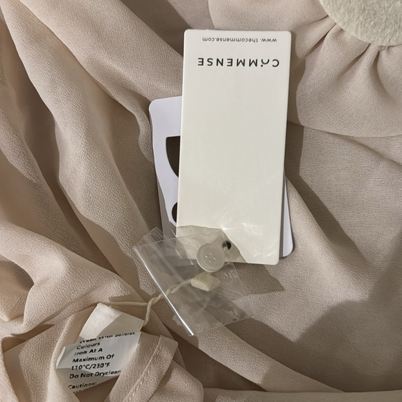 Chiffon Semi-sheer One Shoulder Asymmetrical Top xs NEW - Picture 6 of 8